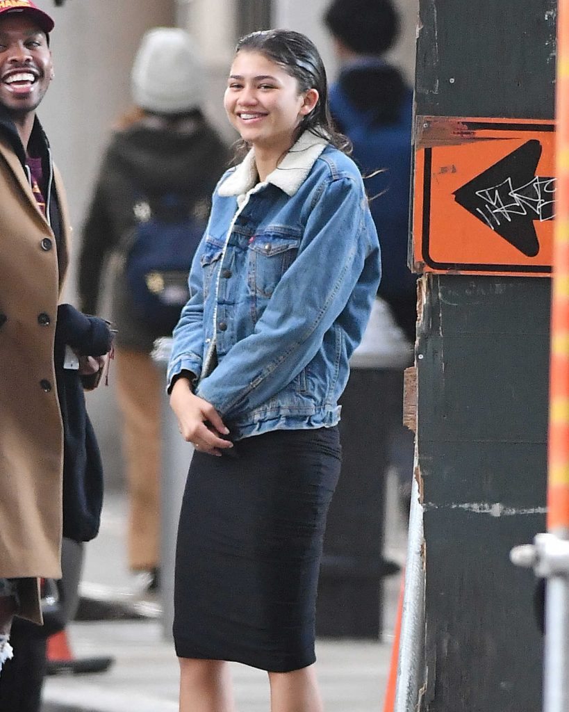 Zendaya Wears a Jean Jacket in New York City-2