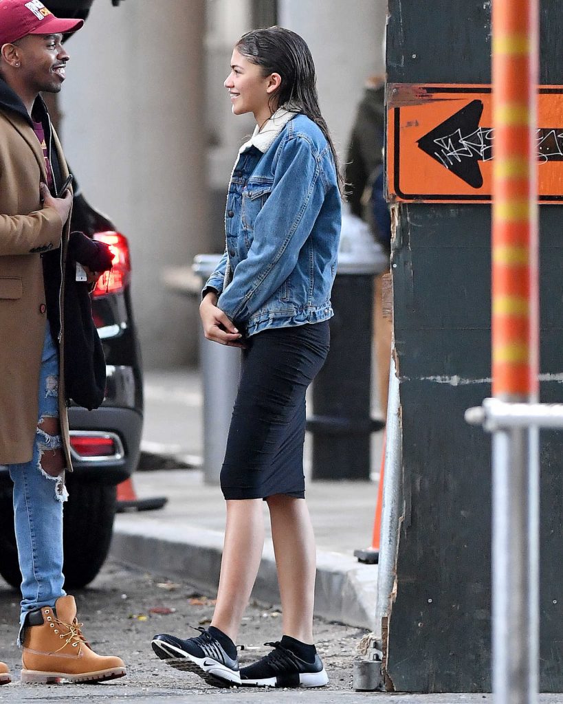 Zendaya Wears a Jean Jacket in New York City-3