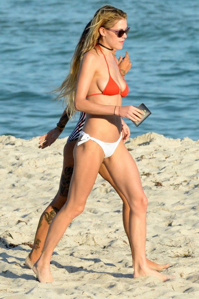 Ashley Smith in Bikini at the Beach in Miami-5