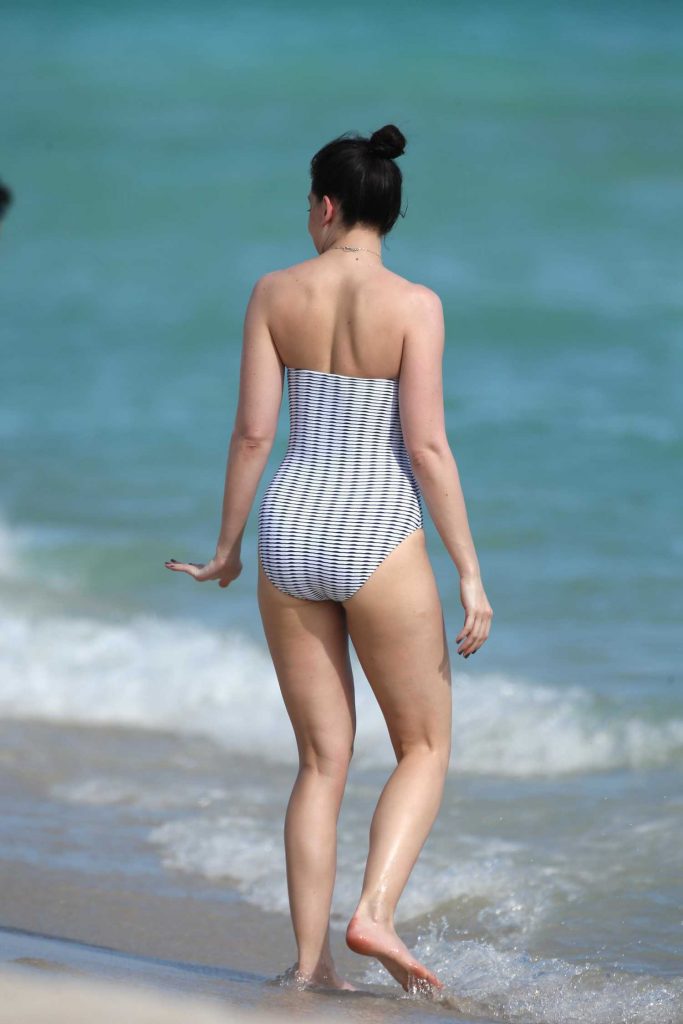 Daisy Lowe at the Beach in Miami-5