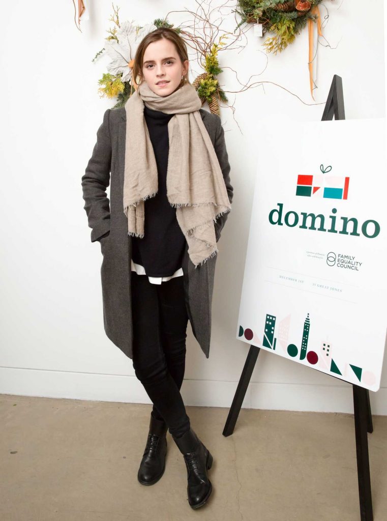 Emma Watson at the Domino Magazine Holiday Pop Up in New York-1
