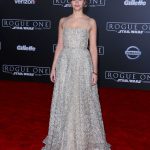 Felicity Jones at the Rogue One: A Star Wars Story Premiere at the Pantages Theater in Hollywood