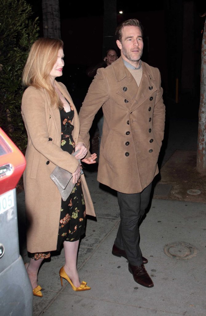 James Van Der Beek With His Wife Kimberly Brook Arrives at Delilah Restaurant in Hollywood-1