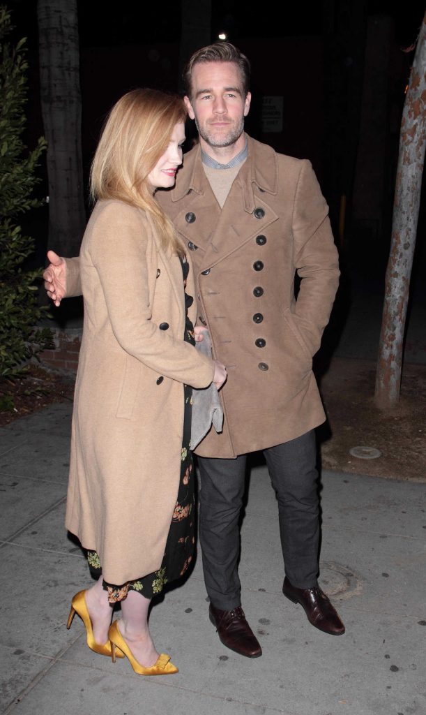 James Van Der Beek With His Wife Kimberly Brook Arrives at Delilah Restaurant in Hollywood-2