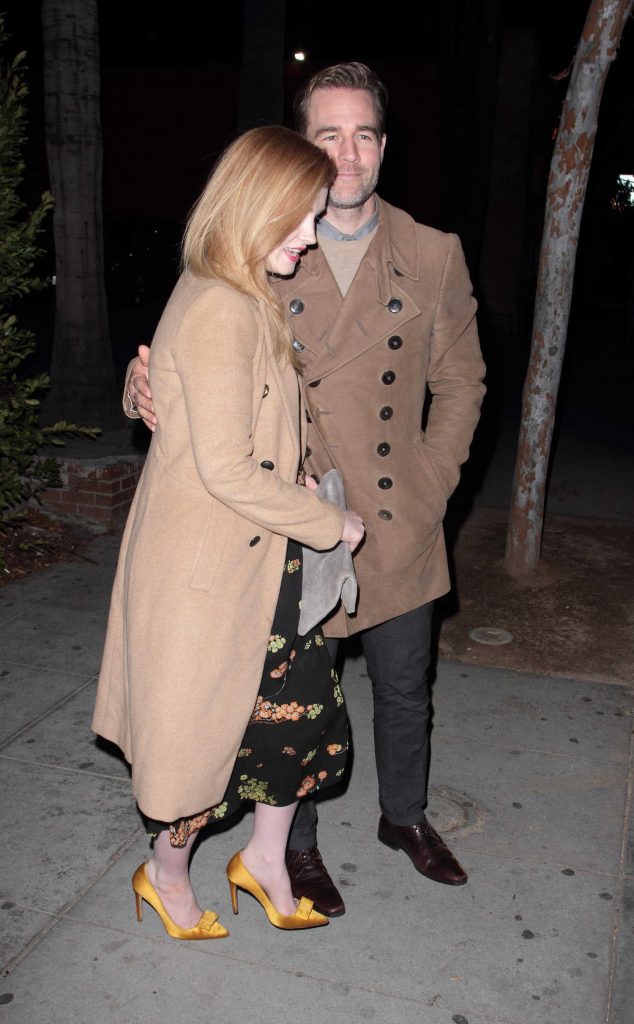 James Van Der Beek With His Wife Kimberly Brook Arrives at Delilah Restaurant in Hollywood-3