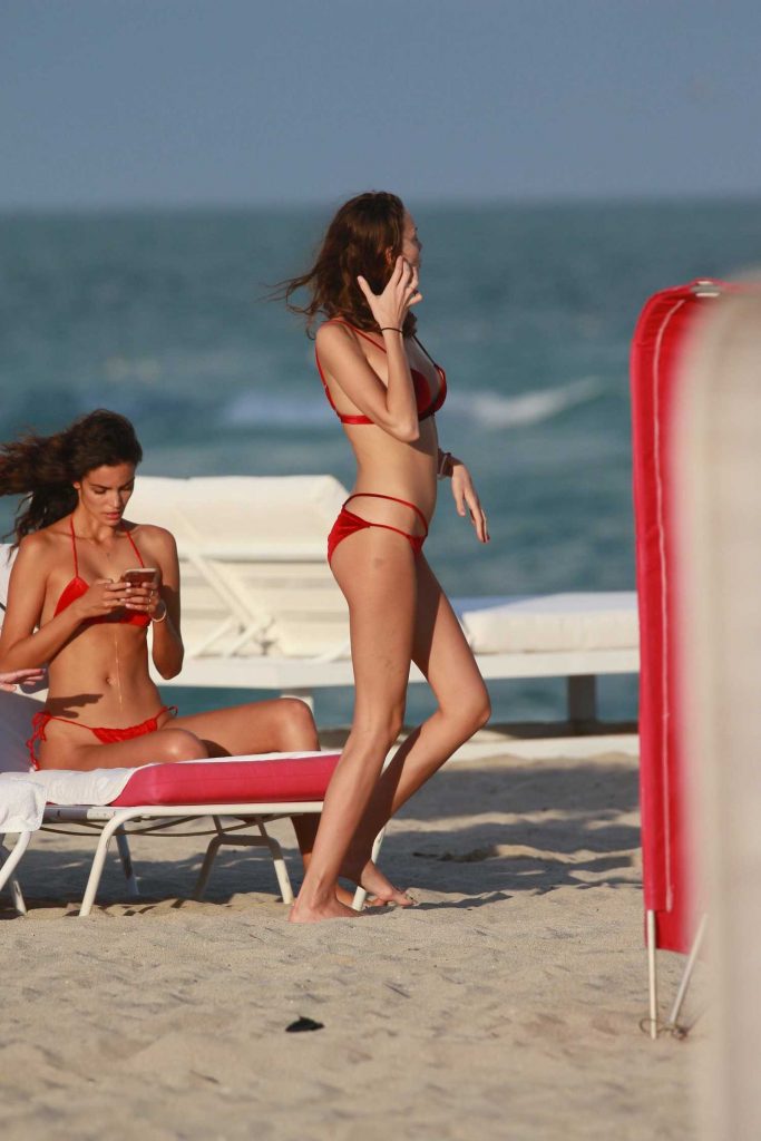 Olesya Senchenko Poses in Bikini at the Beach in Miami-4