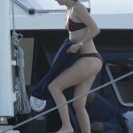 Rhea Durham in Bikini on a Yacht in Barbados
