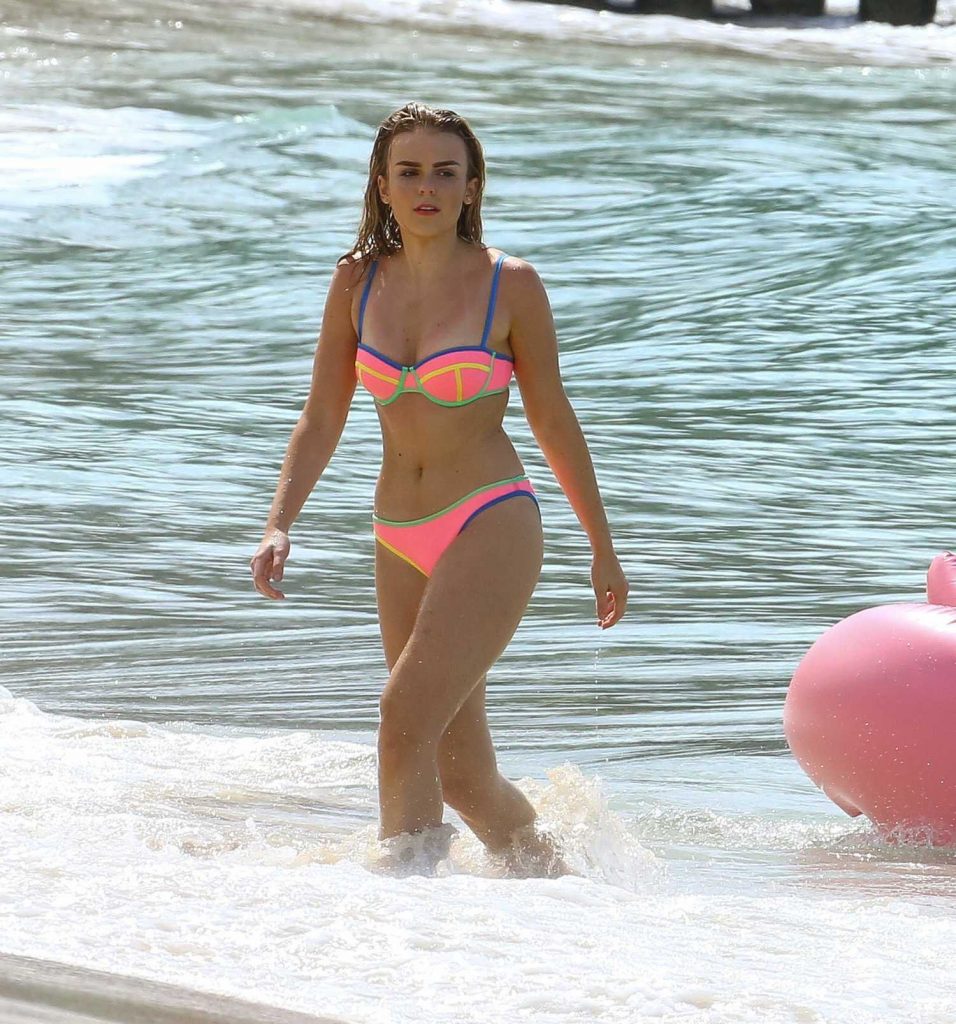 Tallia Storm in Bikini at the Beach in Barbados-1