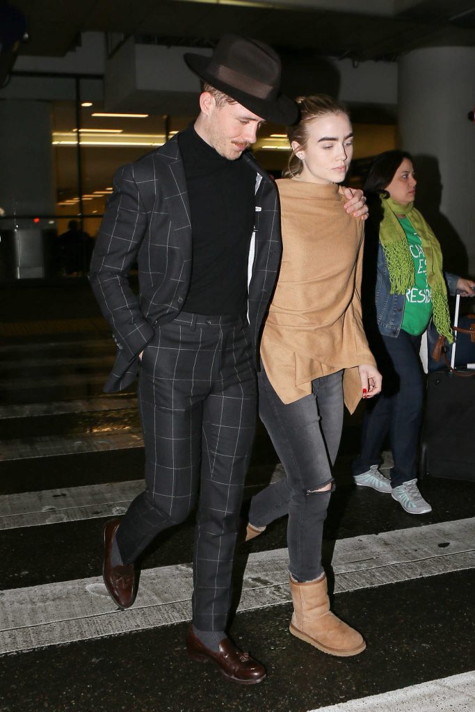Maddie Hasson Arrives at LAX Airport in Los Angeles With Her Boyfriend-3