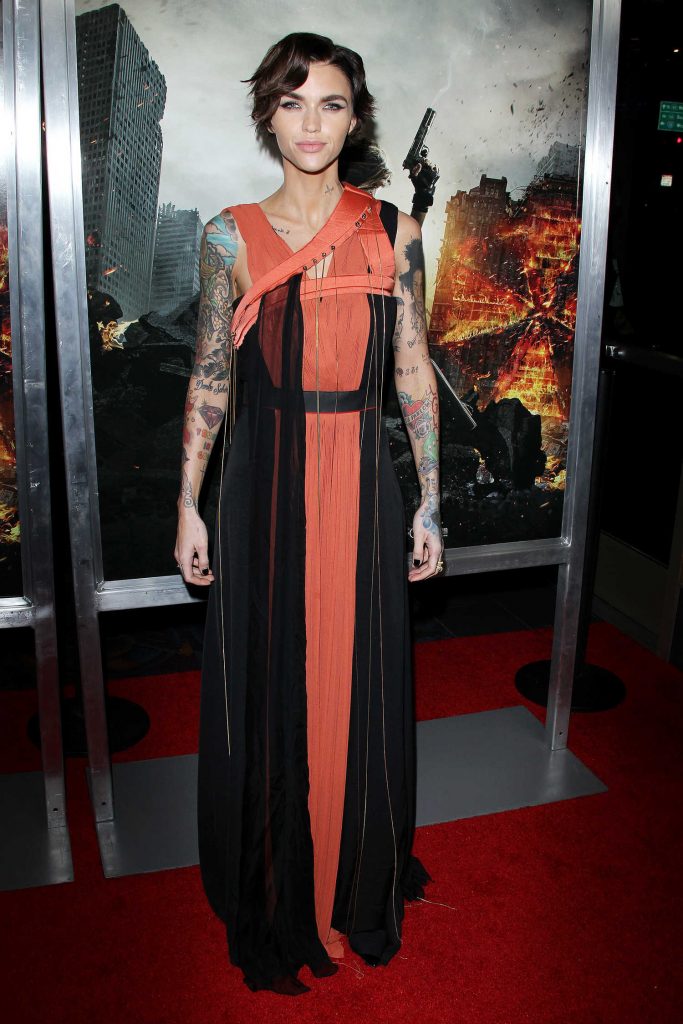 Ruby Rose at the Resident Evil: The Final Chapter Premiere at the Regal Cinema in Los Angeles-1