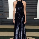 Allison Williams at the 2017 Vanity Fair Oscar Party in Beverly Hills