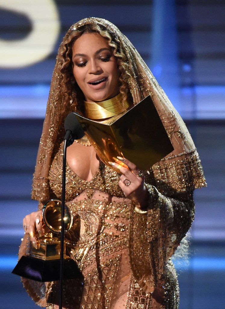 Beyonce at the 59th Grammy Awards in Los Angeles-3
