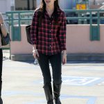 Camilla Belle Was Siin in a Plaid Shirt in Beverly Hills