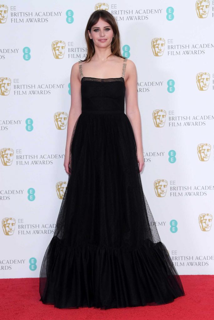 Felicity Jones at the 70th Annual EE British Academy Film Awards in London-1