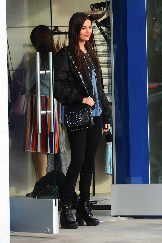 Victoria Justice at Rebecca Minkoff Store on Melrose in Los Angeles-3