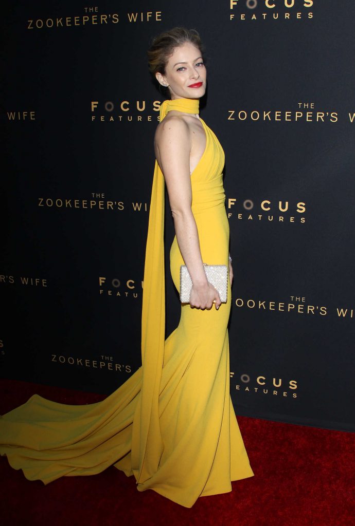 Efrat Dor at The Zookeeper's Wife Premiere in Los Angeles-2
