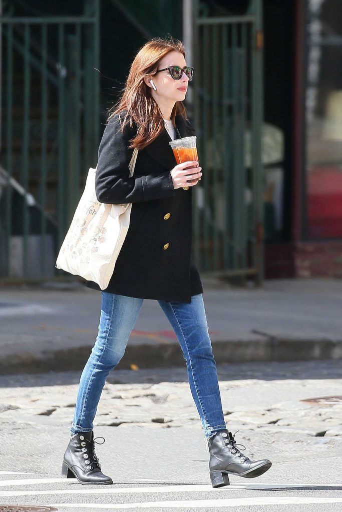 Emma Roberts Has a Smoke While Out in New York-3