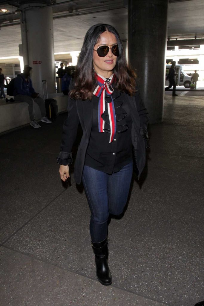 Salma Hayek Arrives at LAX Airport in Los Angeles-3