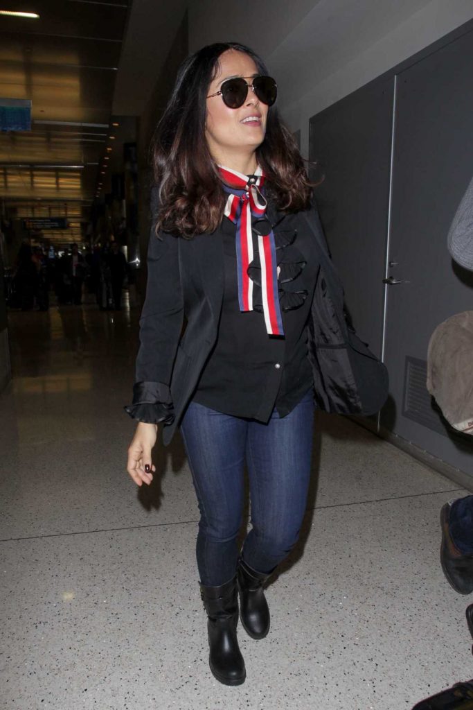Salma Hayek Arrives at LAX Airport in Los Angeles-4