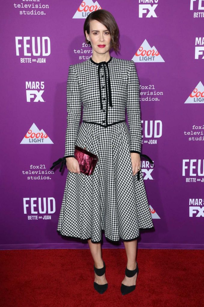 Sarah Paulson at the Feud: Bette and Joan TV Series Premiere in Los Angeles-1