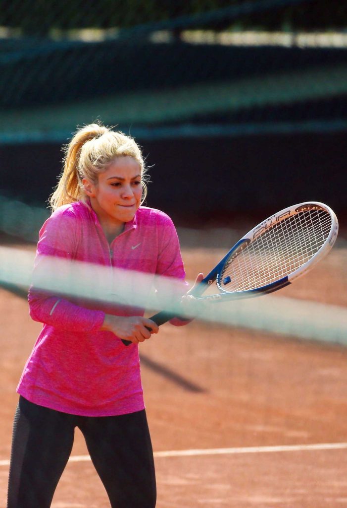 Shakira at the Morning Training at a Luxury Tennis Club in Barcelona-3