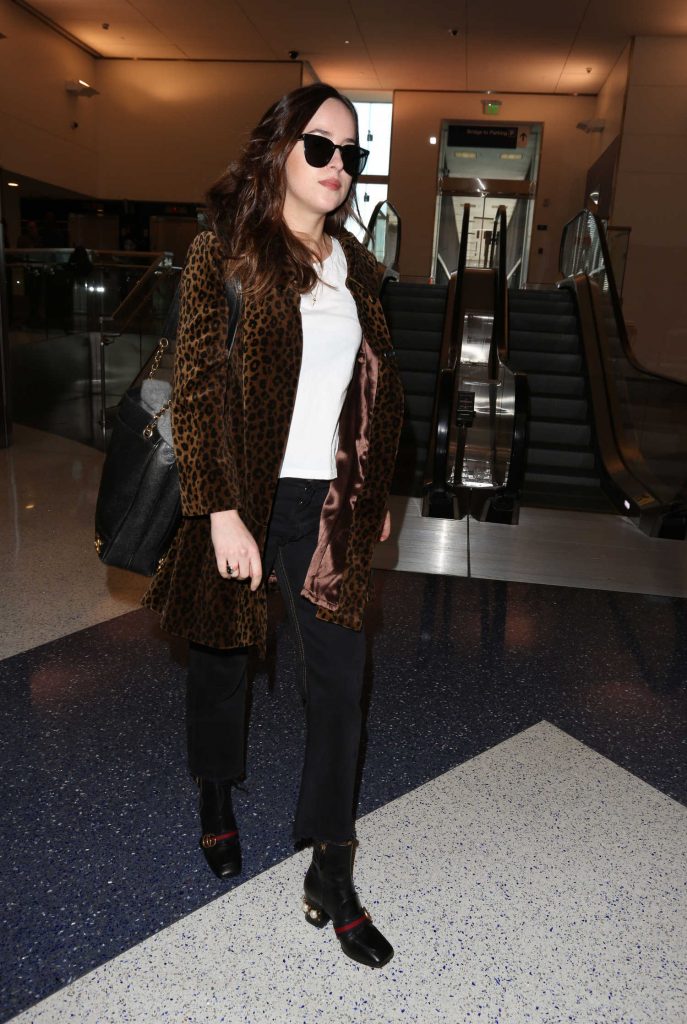 Dakota Johnson Arrives at LAX Airport in LA-5