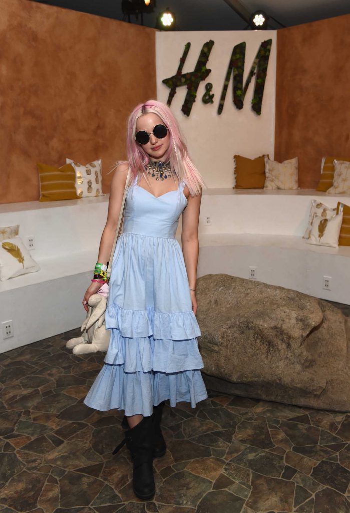 Dove Cameron Attends H&M Loves Coachella Tent During the Coachella Valley Music and Arts Festival in Indio-1