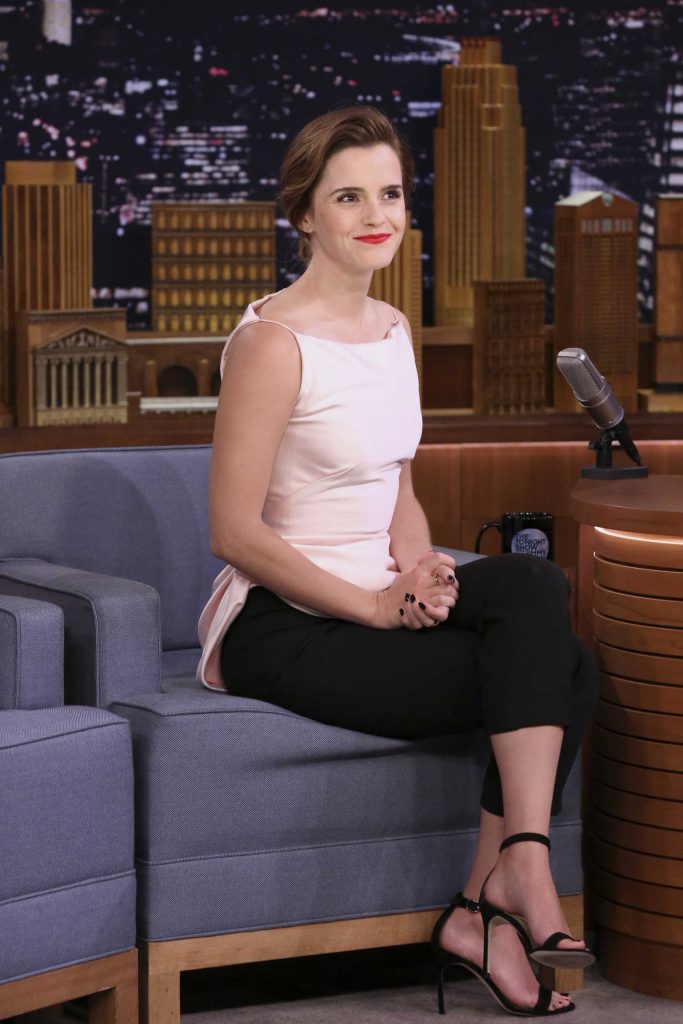 Emma Watson at Jimmy Fallon Show in NYC-2