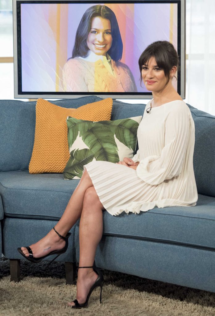 Lea Michele on This Morning TV Show in London-5