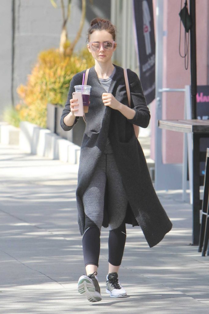 Lily Collins Leaves the Gym in West Hollywood-2