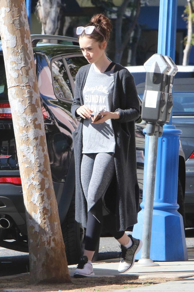 Lily Collins Leaves the Gym in West Hollywood-5