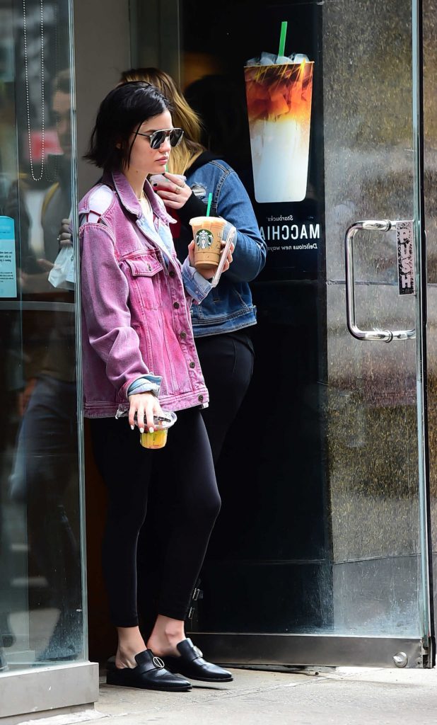 Lucy Hale Leaves a Starbucks in Midtown-1