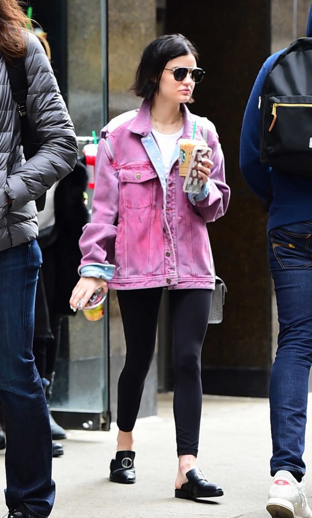 Lucy Hale Leaves a Starbucks in Midtown-2