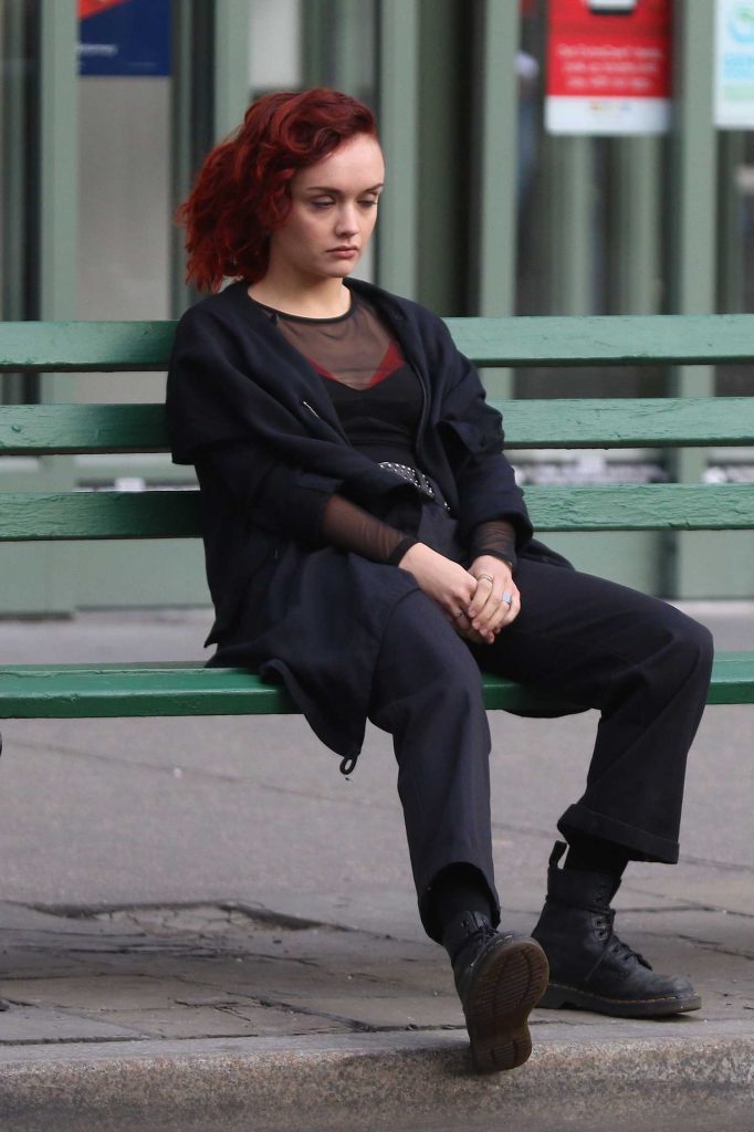 Olivia Cooke at the Life Itself Set in New York-2