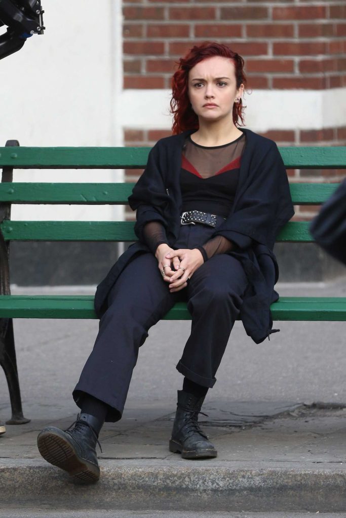 Olivia Cooke at the Life Itself Set in New York-4