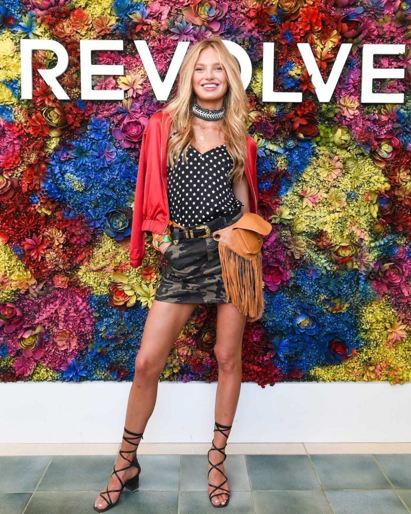 Romee Strijd Attends the REVOLVE Desert House During the Coachella Valley Music and Arts Festival in Palm Springs-1