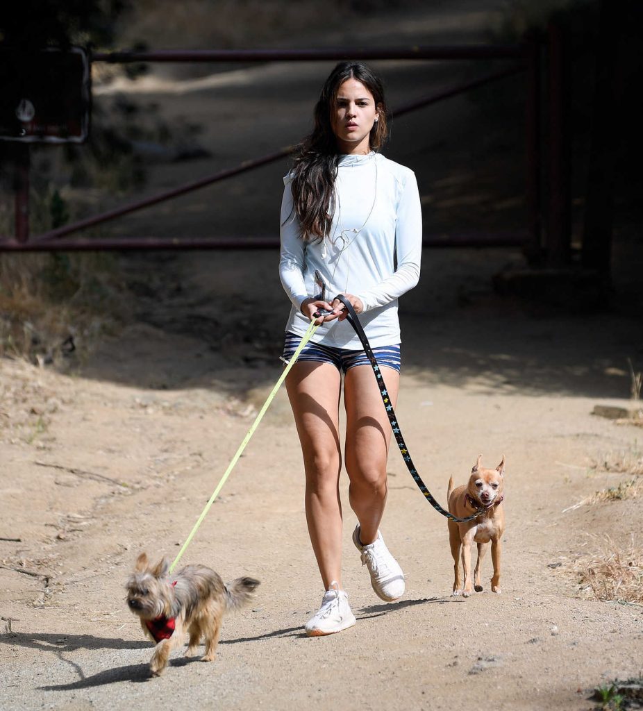 Eiza Gonzalez Walkes Her Dogs in Los Angeles-2