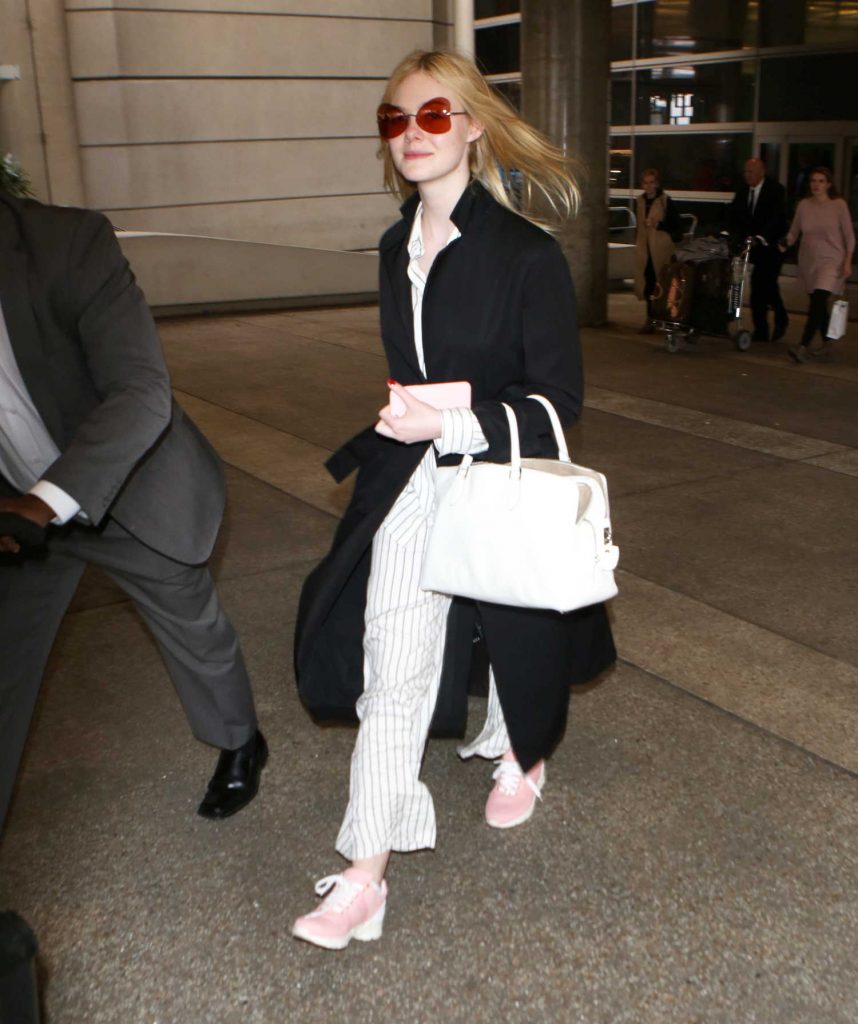 Elle Fanning at LAX Airport in LA-1