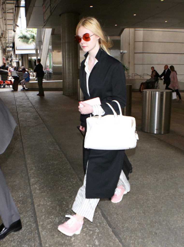 Elle Fanning at LAX Airport in LA-2