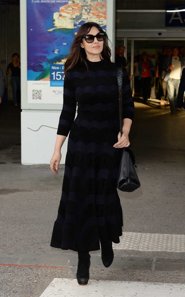 Monica Bellucci Arrives at Nice Airport in France-1