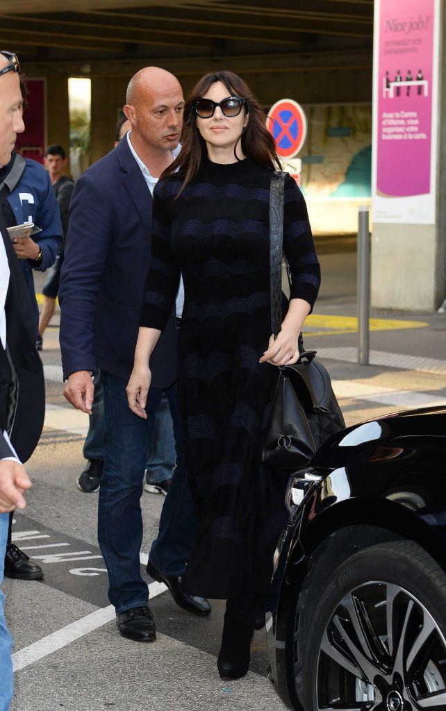 Monica Bellucci Arrives at Nice Airport in France-2