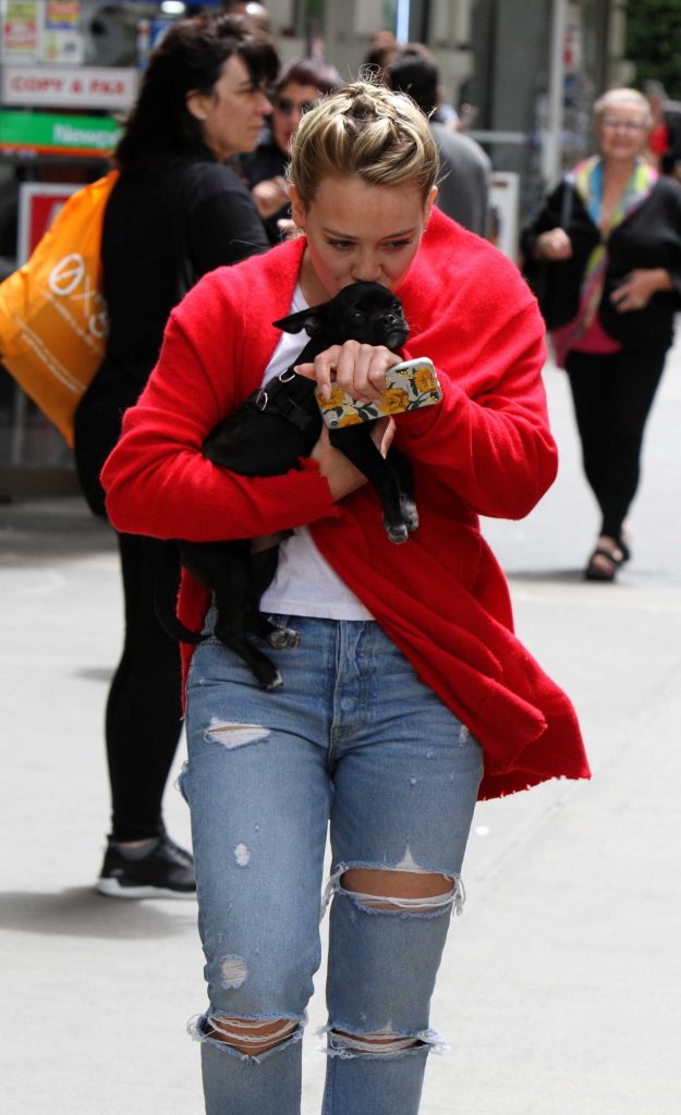 Hilary Duff Was Seen With Her Puppy Out in New York City-3