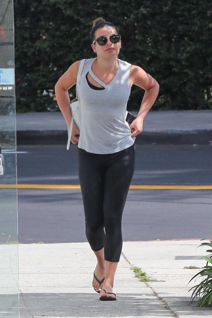 Lea Michele Leaves the Gym in Brentwood-2