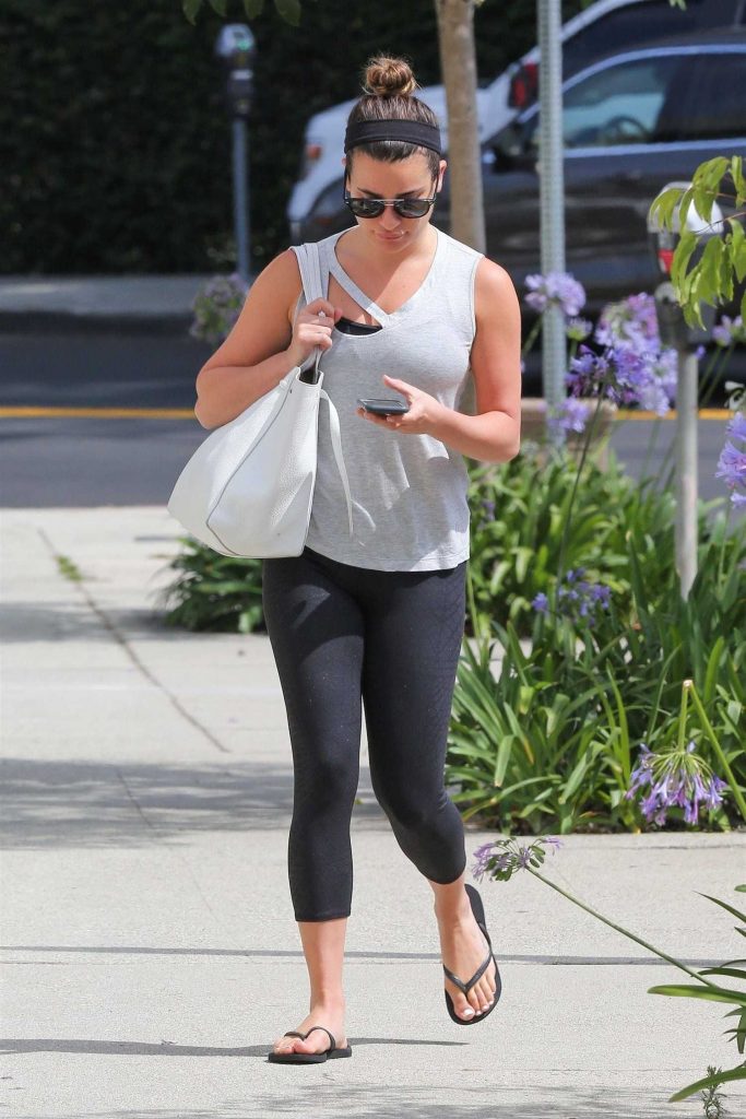 Lea Michele Leaves the Gym in Brentwood-4