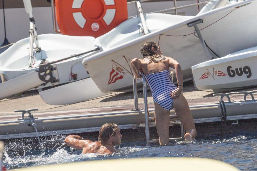 Charlotte Casiraghi Wears a Swimsuit at the Monaco Yacht Club-5
