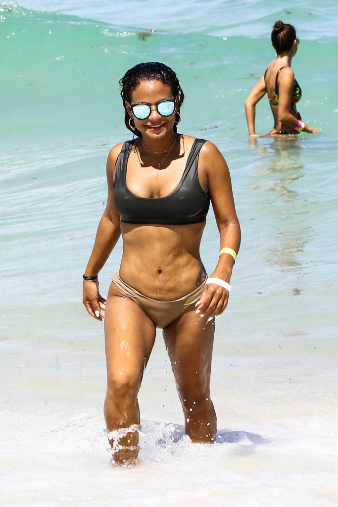 Christina Milian in Bikini at the Beach in Miami-4