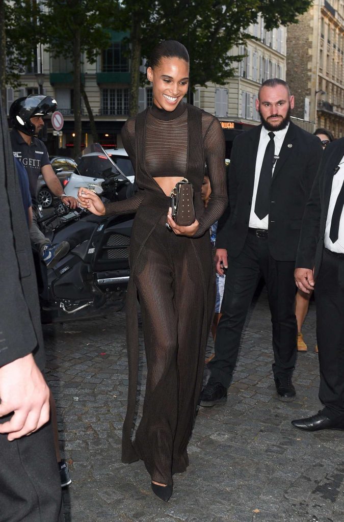 Cindy Bruna Arrives at the Vogue Party at Musee Galliera During the Haute Couture Fashion Week in Paris-4