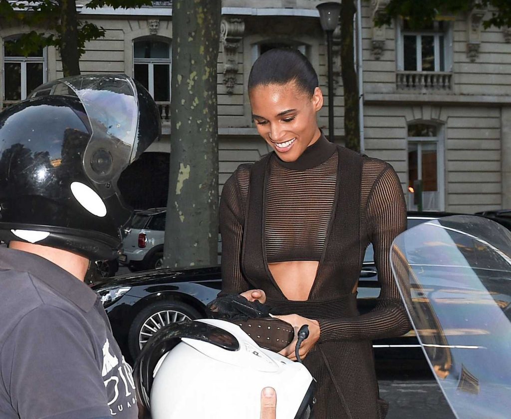 Cindy Bruna Arrives at the Vogue Party at Musee Galliera During the Haute Couture Fashion Week in Paris-5