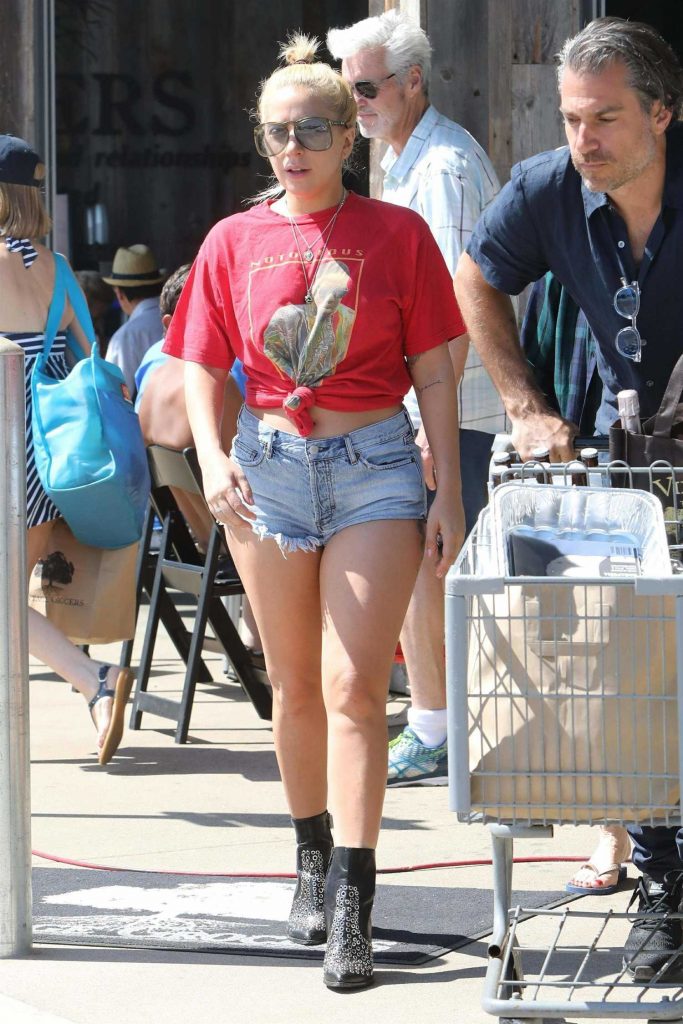 Lady Gaga Goes Shopping at Vintage Grocers in Malibu-3