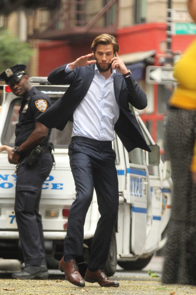 Liam Hemsworth on the Set of Isn't It Romantic? in New York City-3